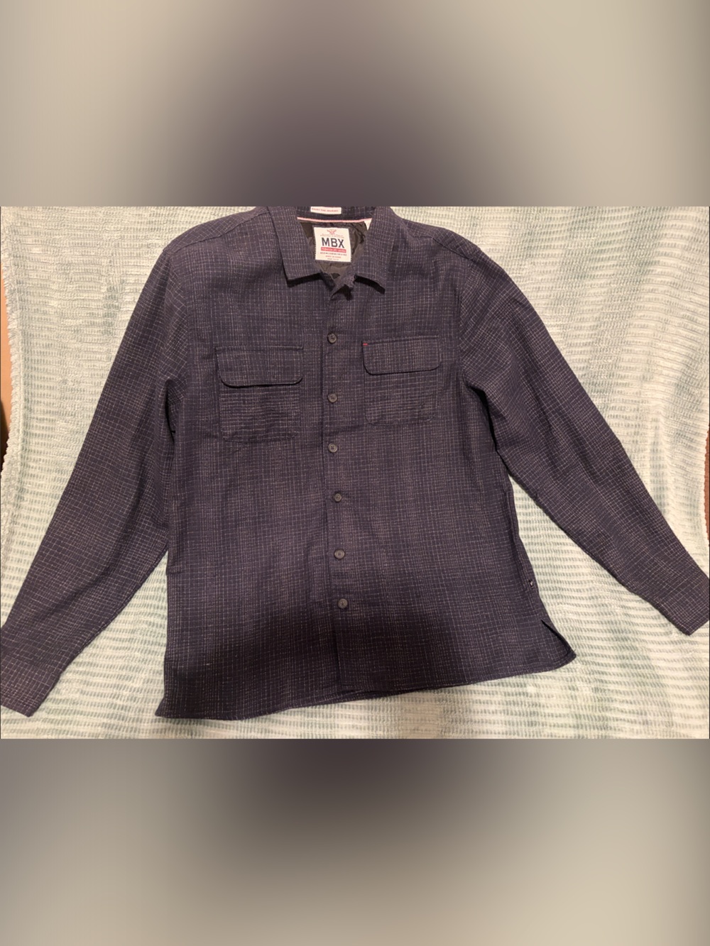 MBX Dark Gray Flannel Button-Down Casual Shirt